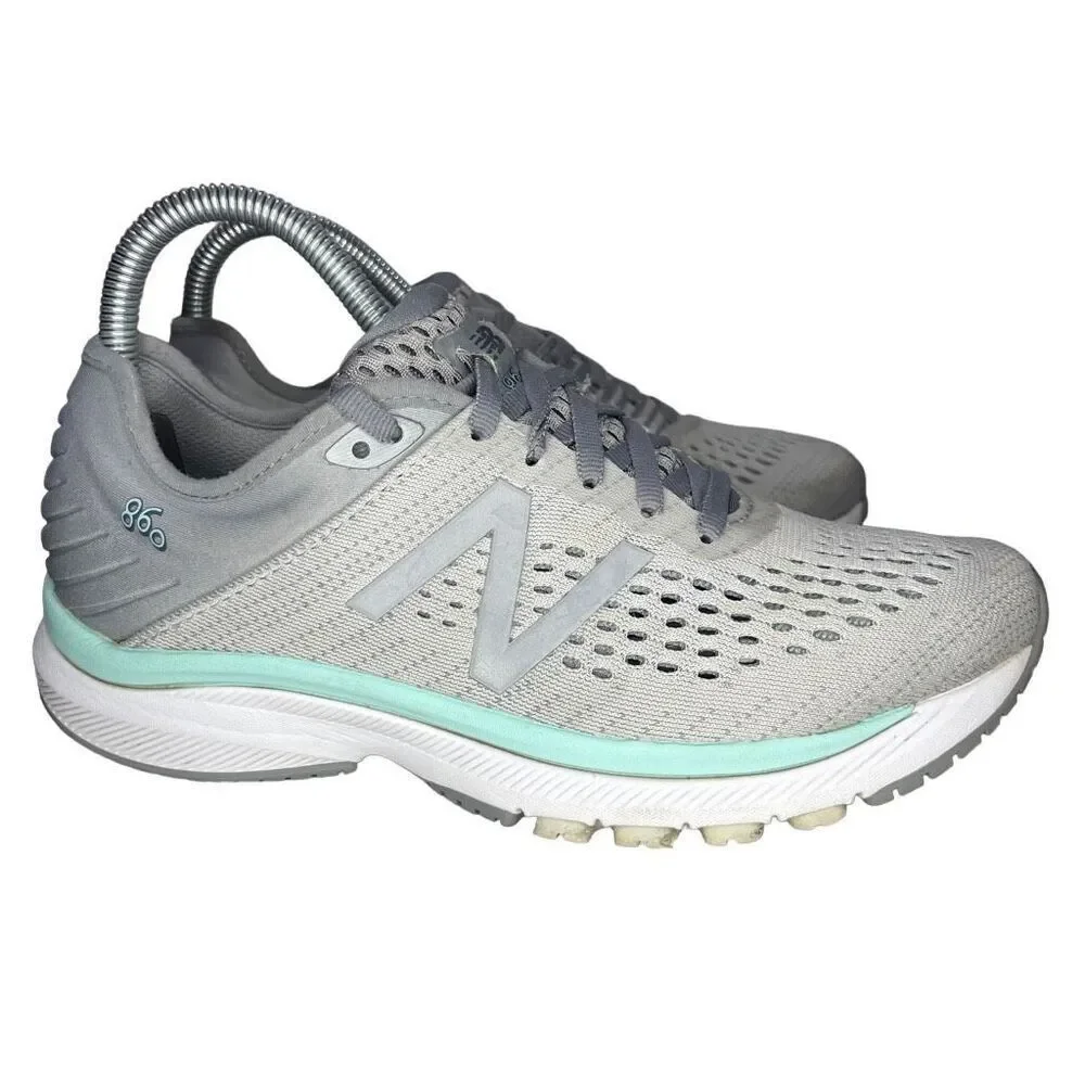 New Balance Womens 860 V10 W860P10 Gray Running Shoes Sneakers Size 7